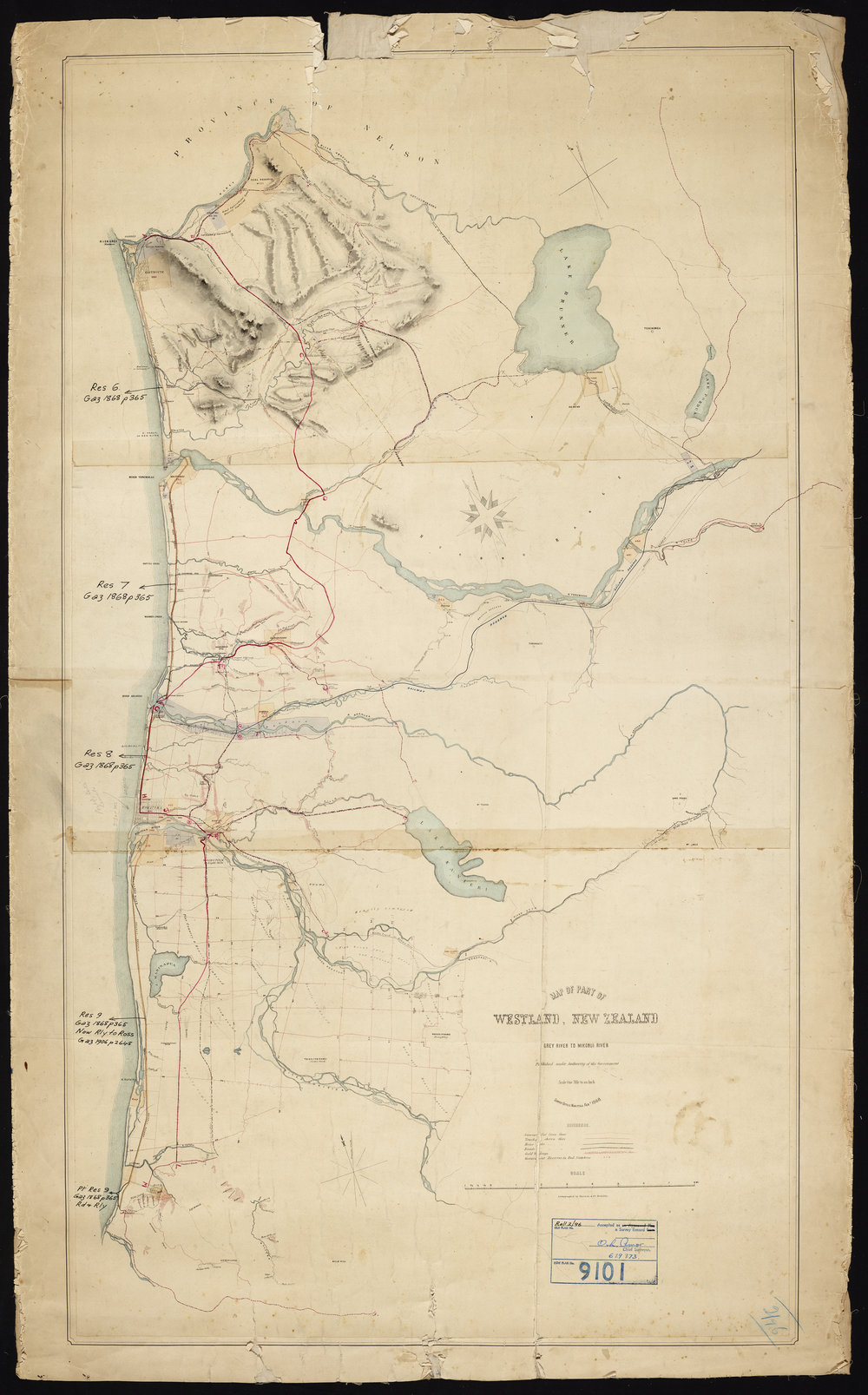 Topography of Okarito Lagoon