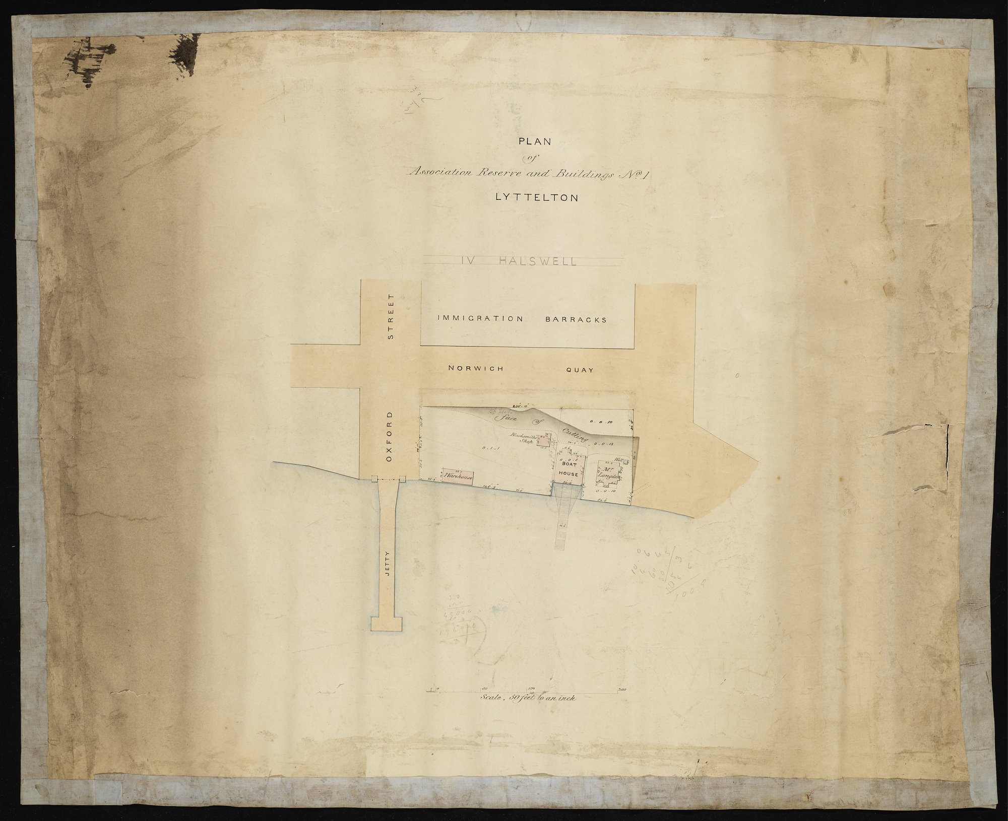 Plan of Association Reserve and Buildings in Lyttelton