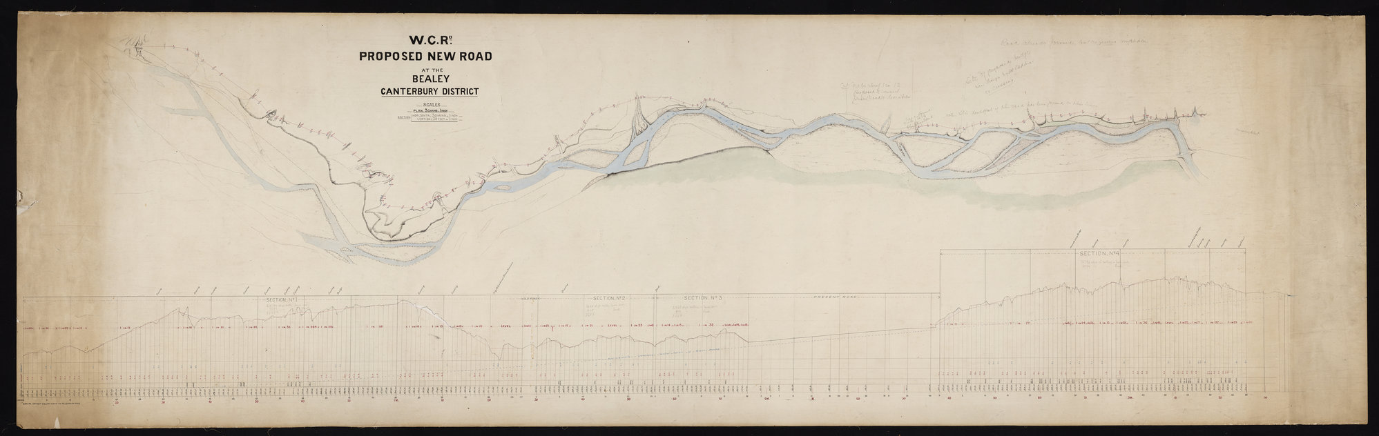 Proposed new road at Bealey River