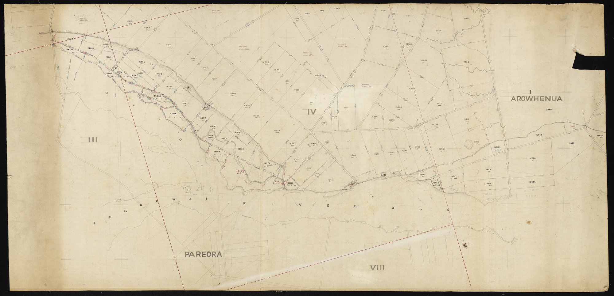 Sectional surveys of Pareora &amp; Arowhenua