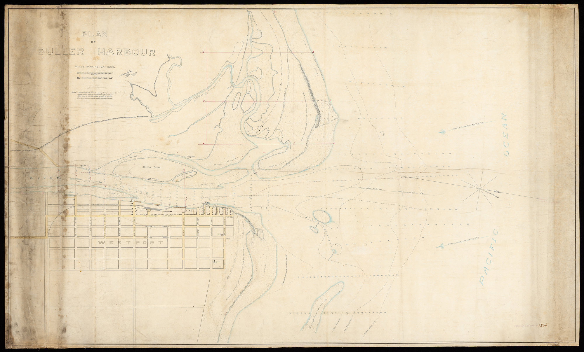 Plan of township at the Buller River (Westport)