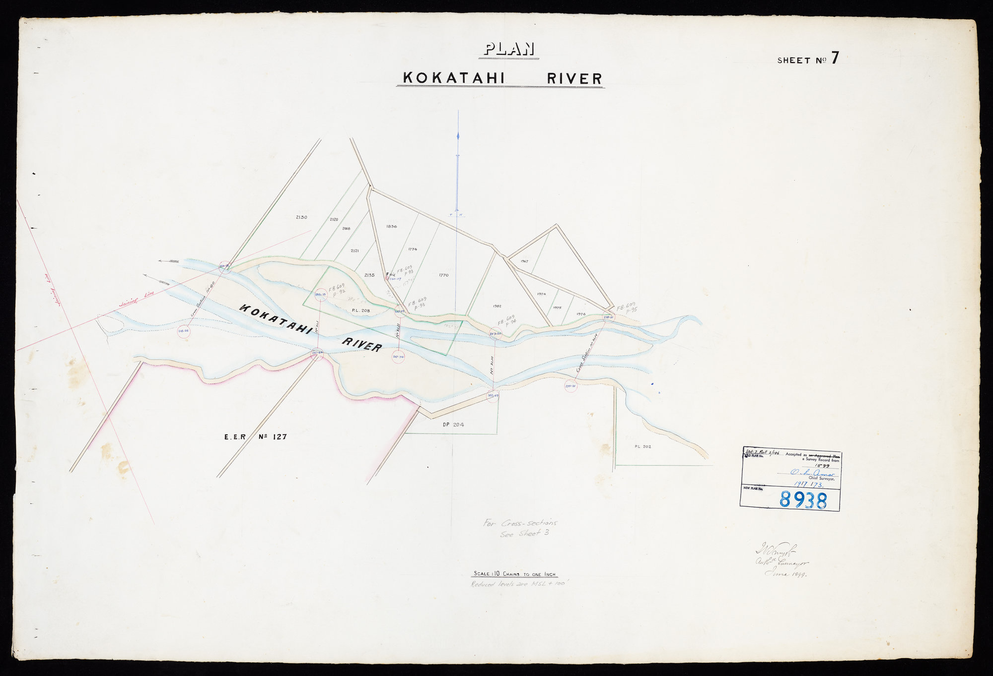 Hokitika &amp; Kokatahi River crossections levels