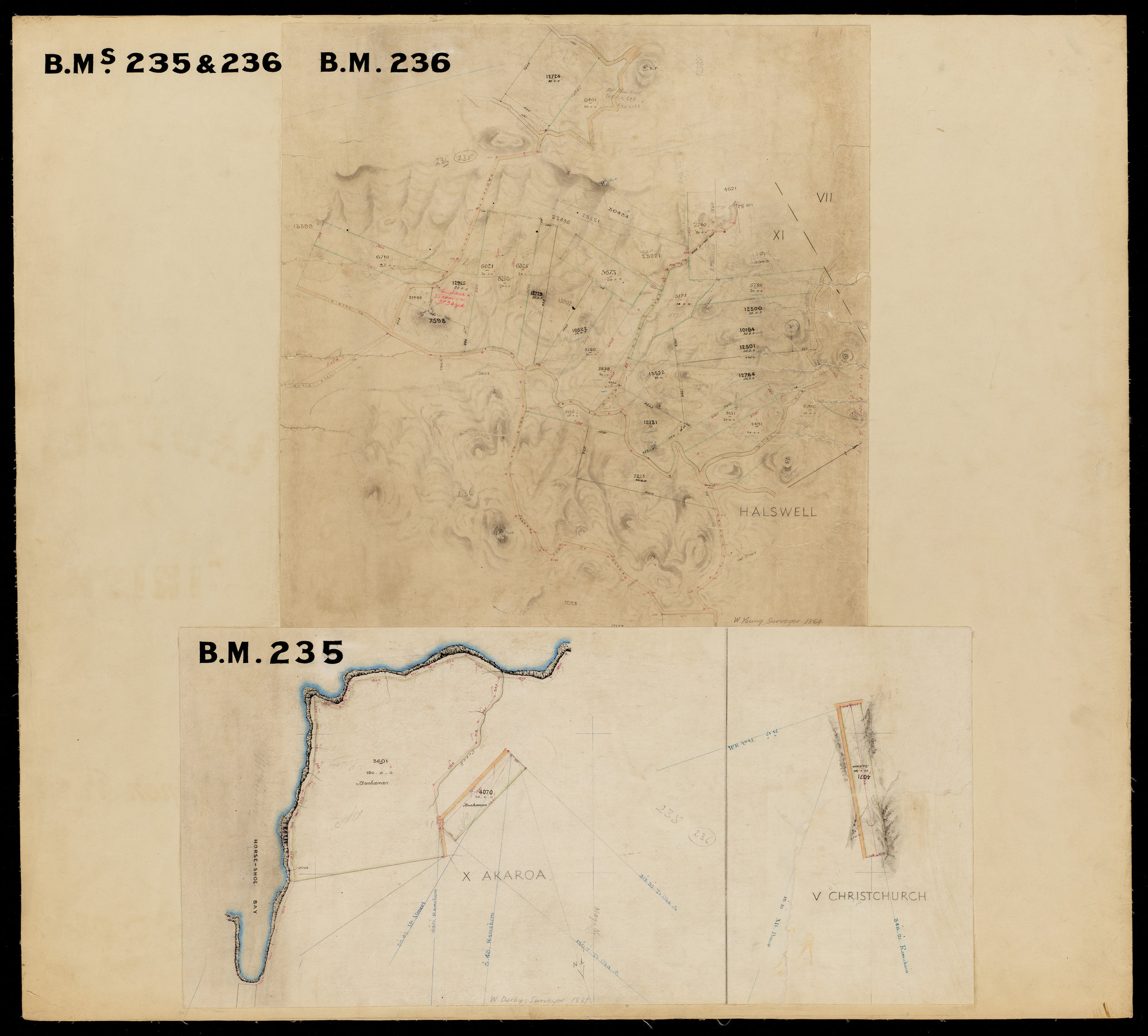 Horse Shoe Bay; land around Gebbies Pass