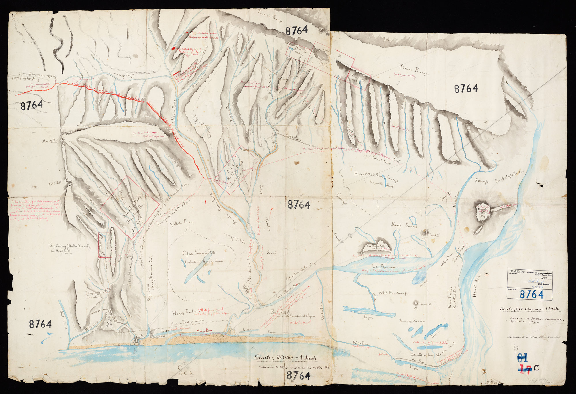 Topographical Plan Haast River to Bullock Creek