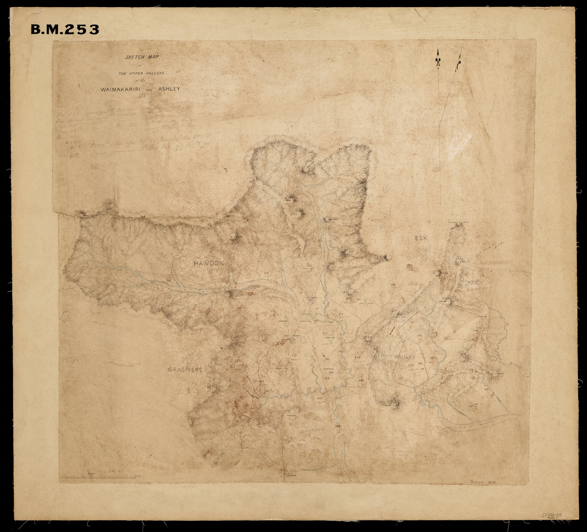 Pastoral Runs and topography of Ashley