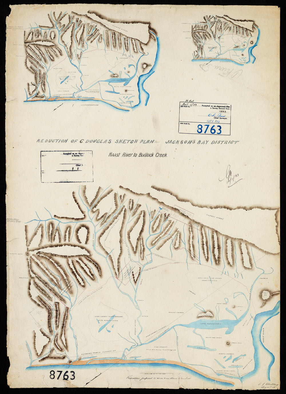 Topographical Plan Haast River to Bullock Creek
