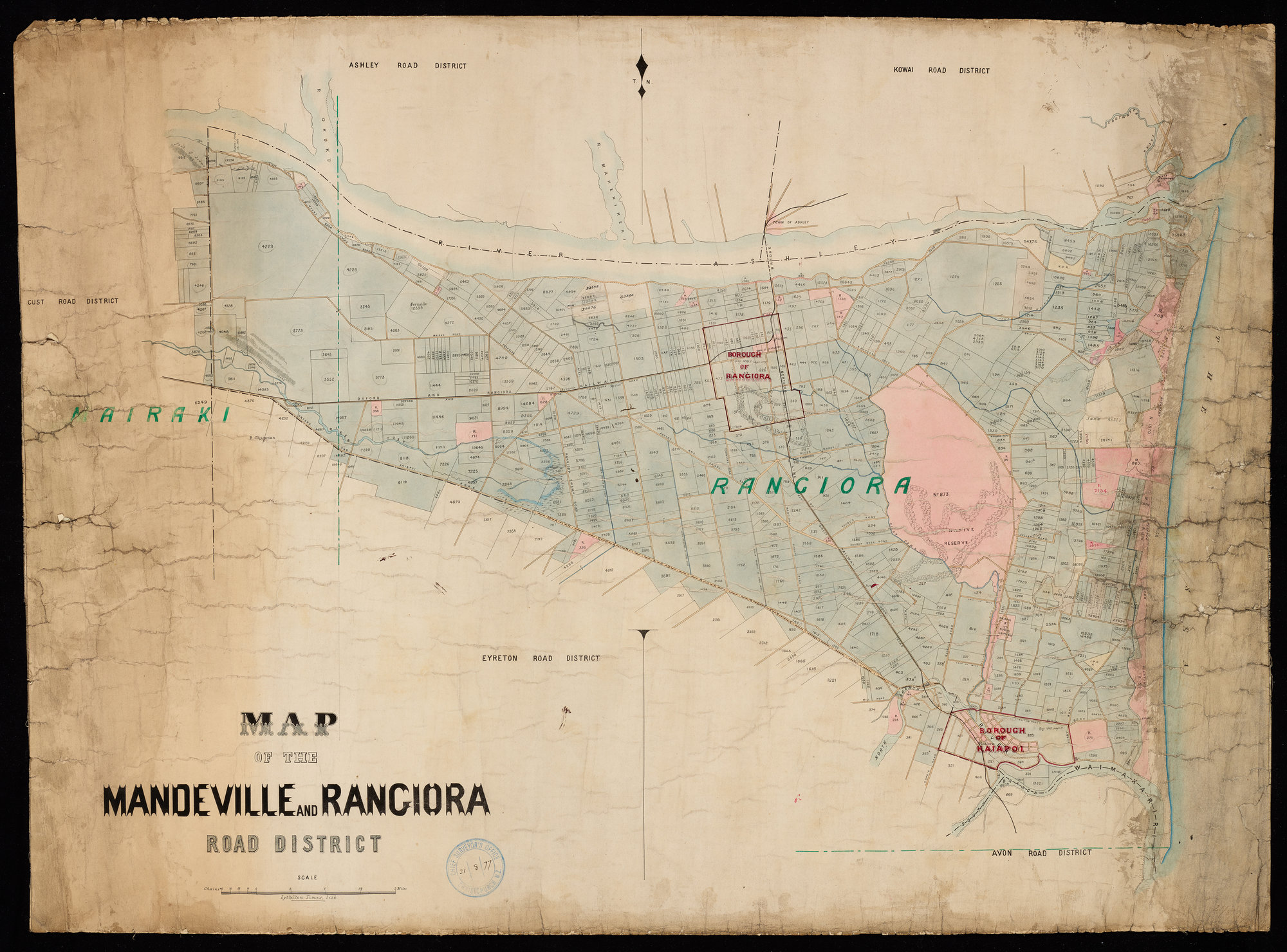 Mandeville &amp; Rangiora Road District.