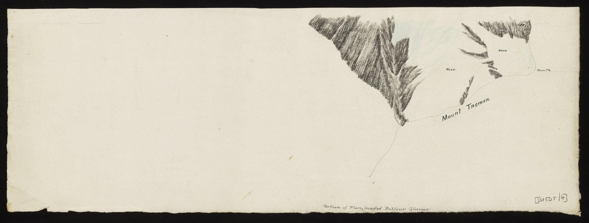 Portion of a plan headed the Balfour Glacier