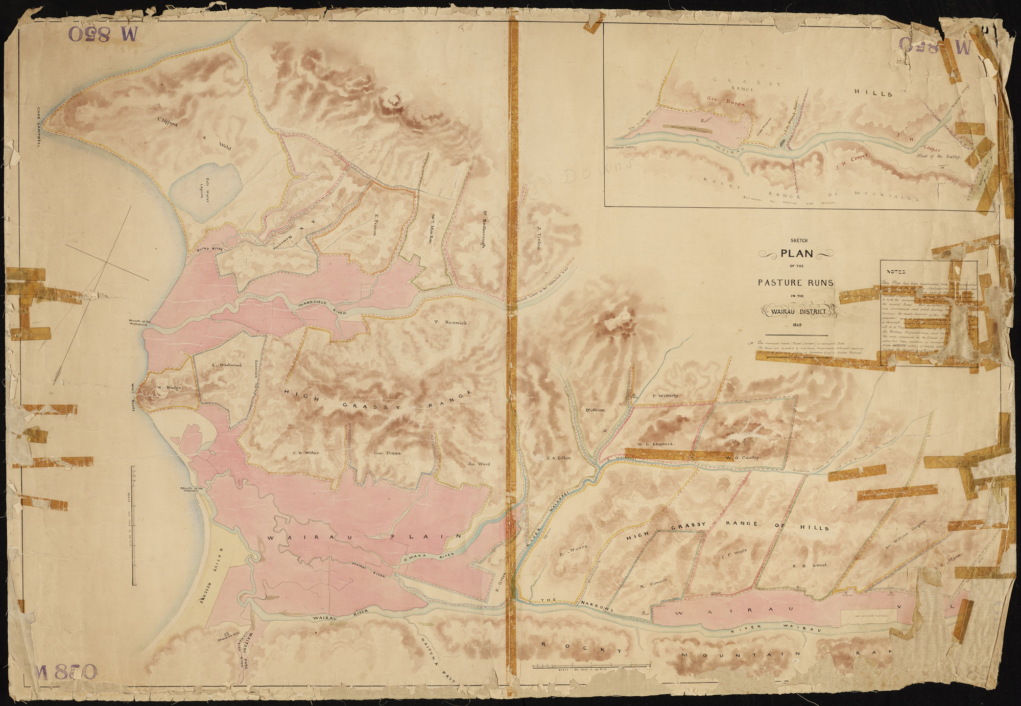 Pastoral Runs in the Awatere Valley &amp; the Wairau Plains
