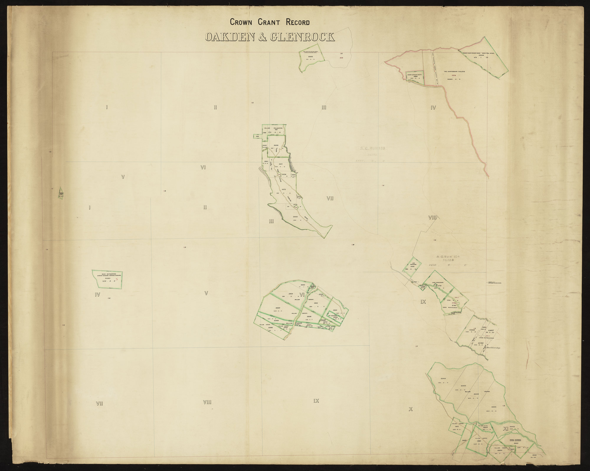 Oakden &amp; Glenrock Districts