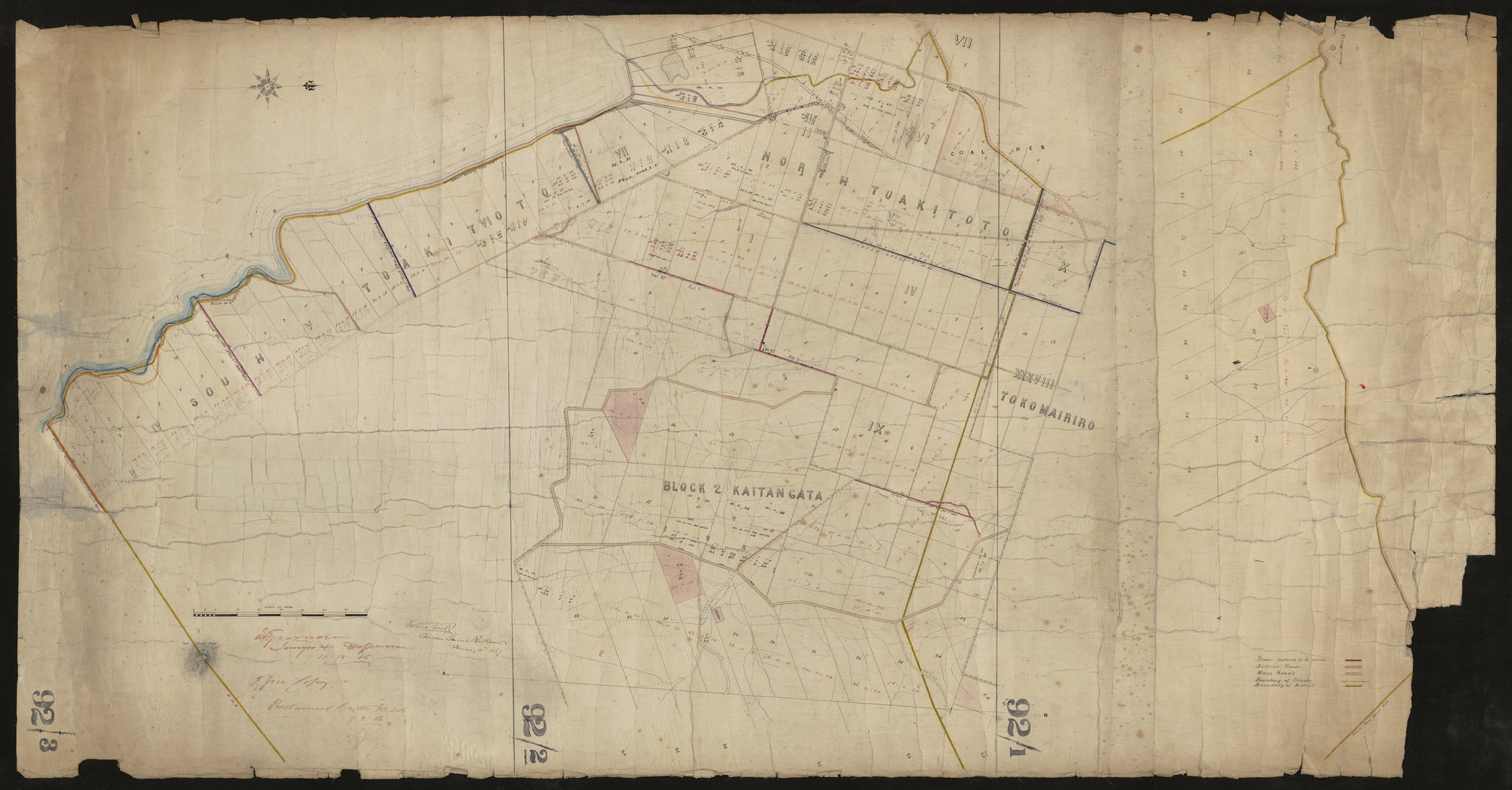 South Tuakitoto, North Tuakitoto, Tokomairiro, &amp; Kaitangata Districts