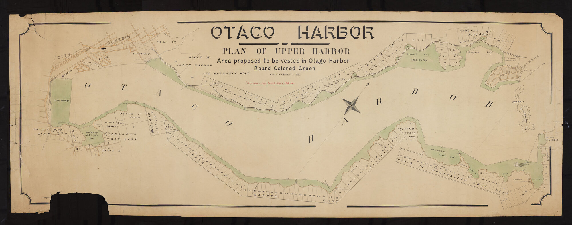Plan of Upper Otago Harbour
