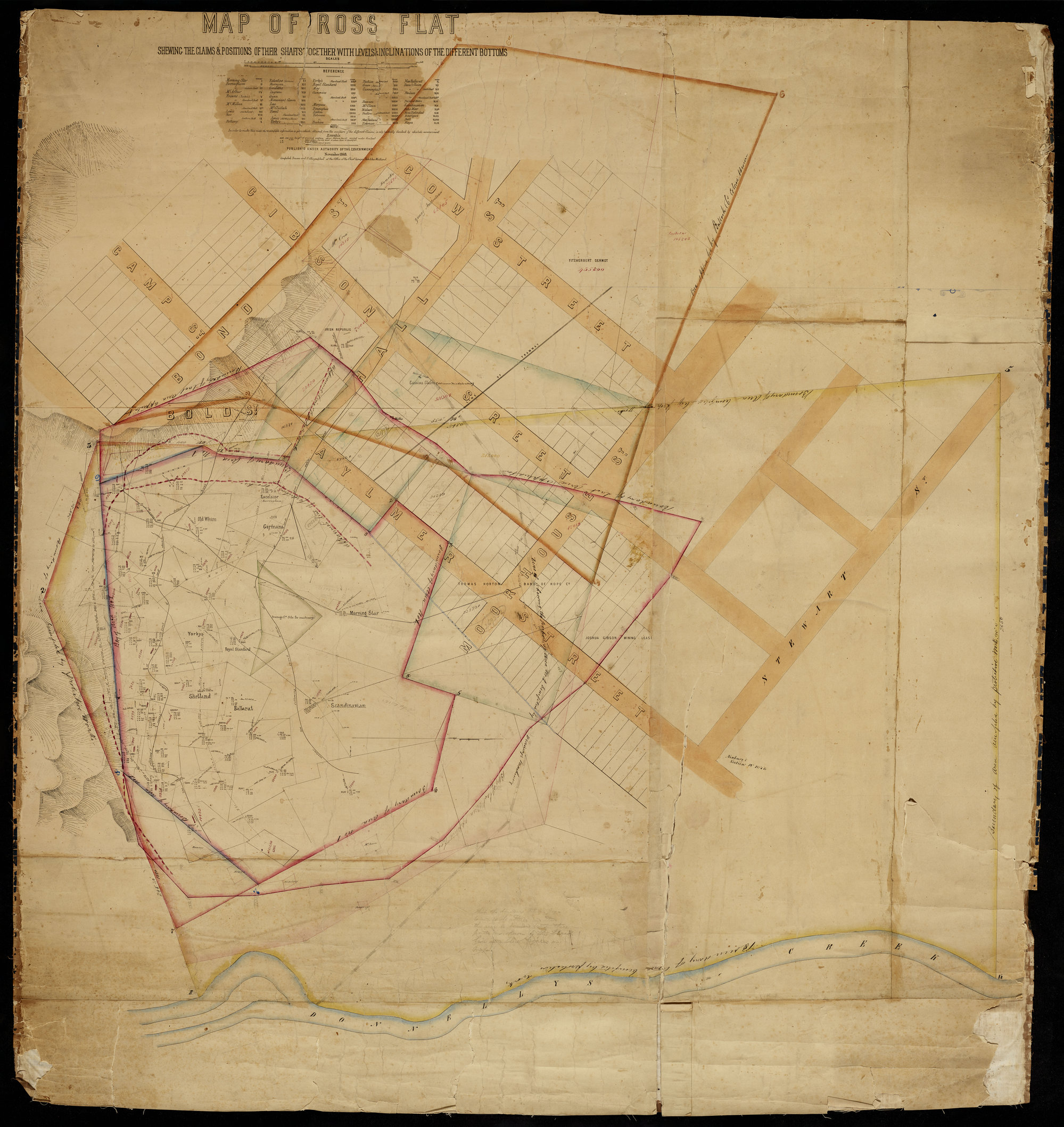 Drainage map of Ross Flat