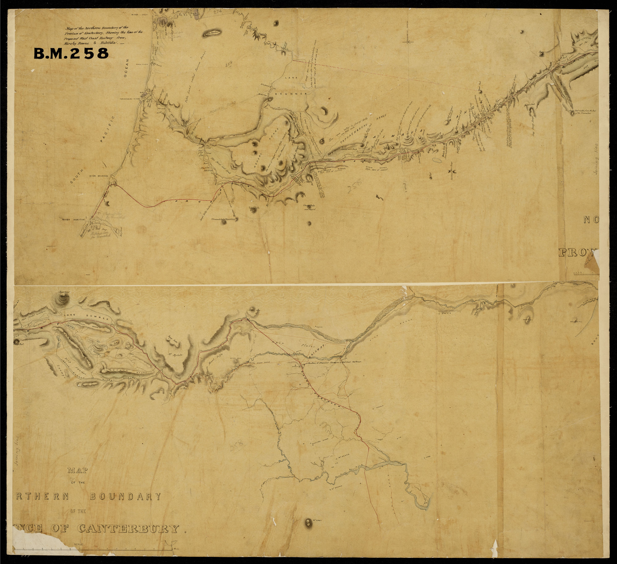 Northern boundary of Province of Canterbury