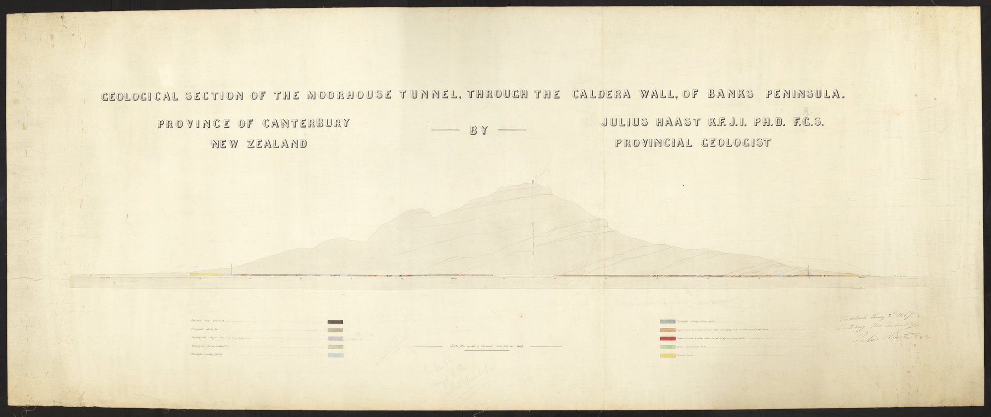 Moorhouse Tunnel through the Caldera Wall of Banks Peninsula