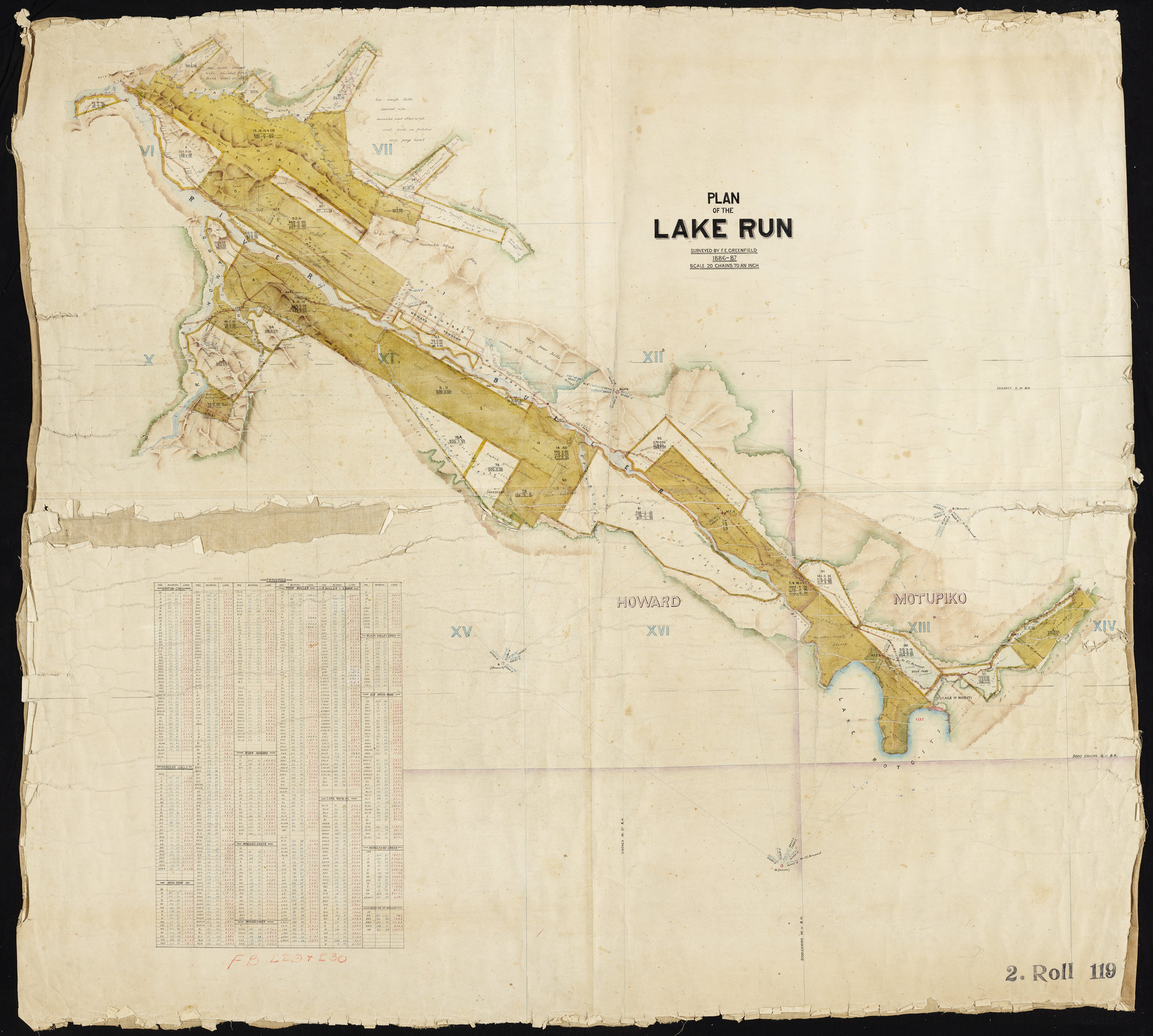Plan of Lake Run 