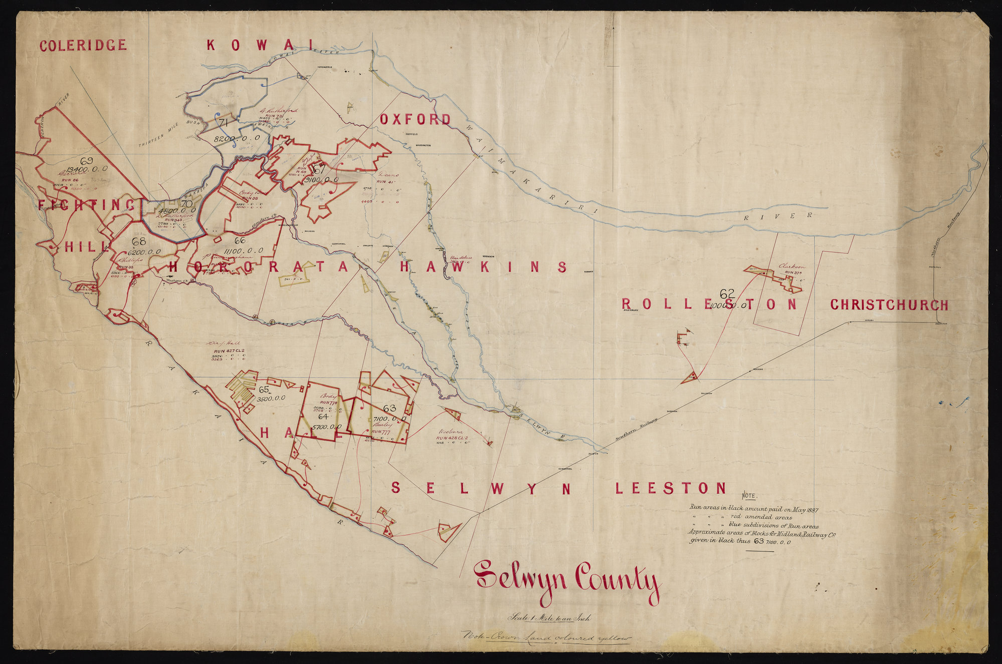 Midland Railway, Selwyn County