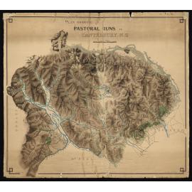 Pastoral Runs in South Canterbury, south of Rakaia River.