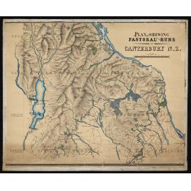 Plan showing Pastoral Runs, south of Rangitata